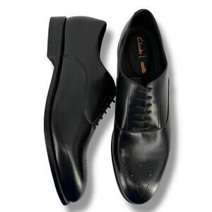 Clarks Ellis Vincent Formal Dress Shoes Mens Size 12 Black Leather Lace Up